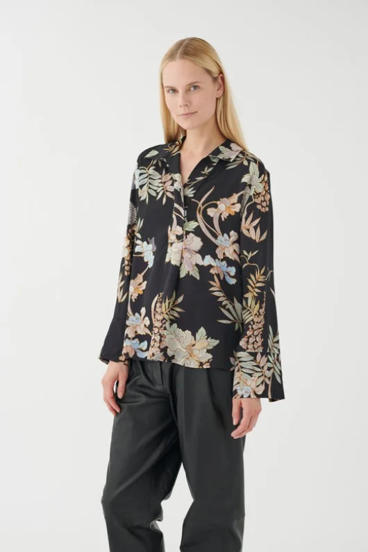 Janetdea Blouse High Neck Blouse