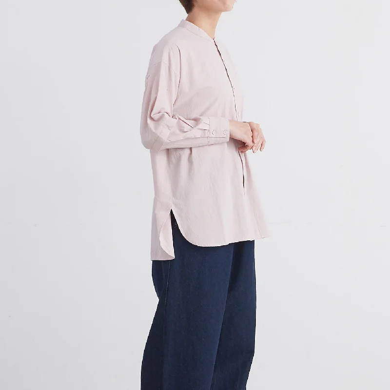 ［HEAVENLY ヘブンリー］ #010 Cotton Washer Tuck Sleeve Blouse / コットン ワッシャー タック スリーブ ブラウス - 2450102 - Collared Satin Blouse