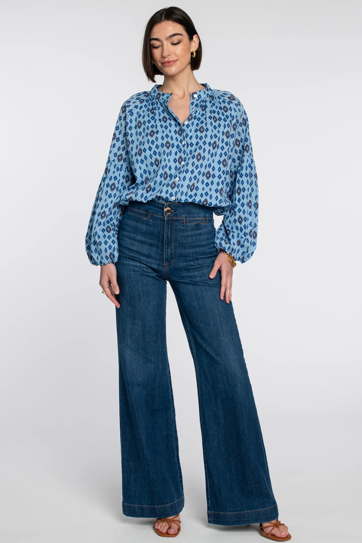 ELIZABETH JAMES THE LABEL EMORY BLOUSE Soft Modal Blouse