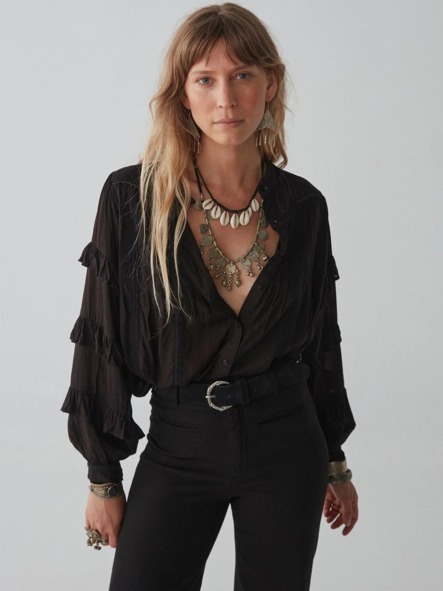 MAISON HOTEL Florence Blouse - Tender is the Night Stretchy Fitted Blouse