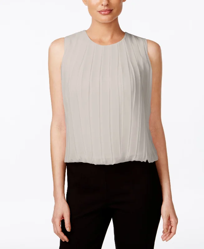 Calvin Klein Sleeveless Pleated Blouse Office-Ready Blouse