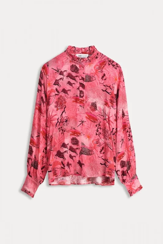 Fantastique Rose Blouse Soft Knit Blouse