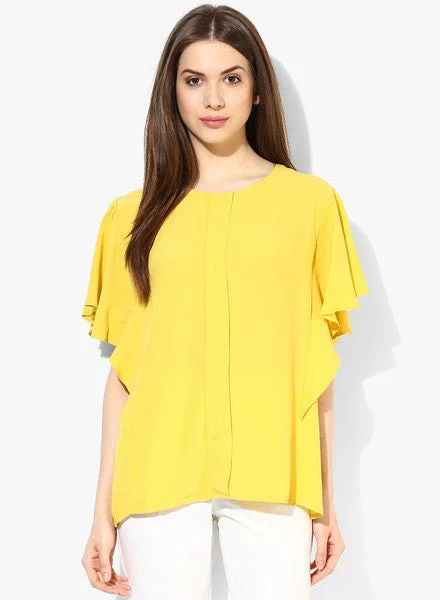 Mango Ruffled Sleeve Blouse Balloon Sleeve Blouse