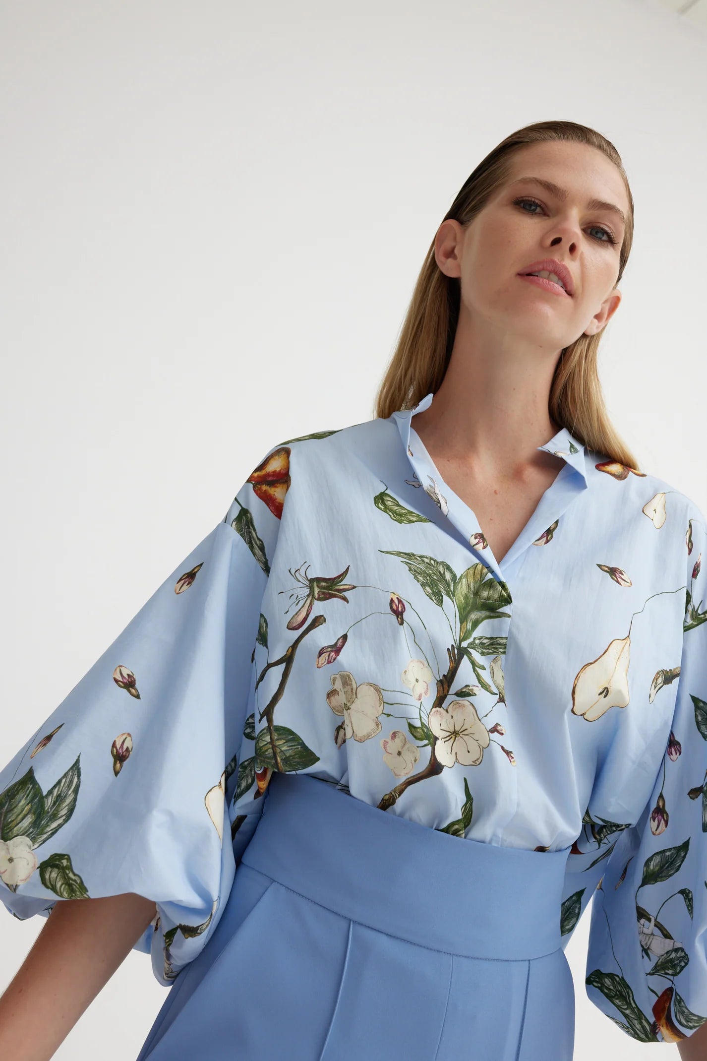 RENATA Blouse - The Pear Tree Silky Draped Blouse