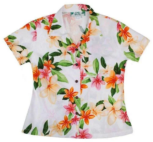 Two Palms Women's Nadina Fitted Blouse Floral Chiffon Blouse