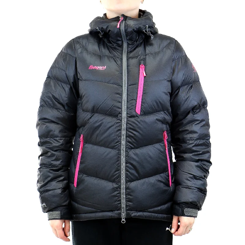 Bergans of Norway Memurutind Down Lady Jacket  - Black/Hot Pink - Womens Oversized T-Shirt Spandex breathable