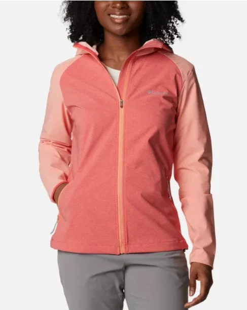 Columbia Womens Heather Canyon Softshell Jacket Front Pockets Side Pockets Patch Pockets