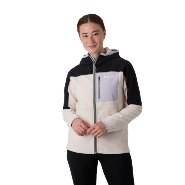 Women's Abrazo Hooded Full-Zip Fleece Jacket Zippered Front Buttoned Front Snap Front