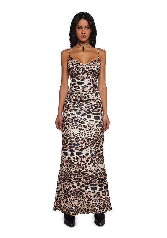 Feral Love Maxi Dress Comfortable Plunging Neckline Maxi Dress