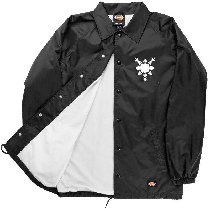 1 Sun and 3 Stars  Windbreaker Jacket Limited Edition Zippered Front Buttoned Front Snap Front