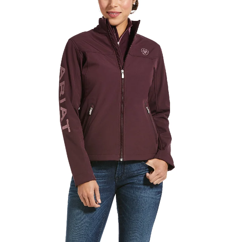 10032693 Ariat Women's New Team Softshell Jacket Wine tasting Fitted Jacket Loose Jacket Oversized Jacket