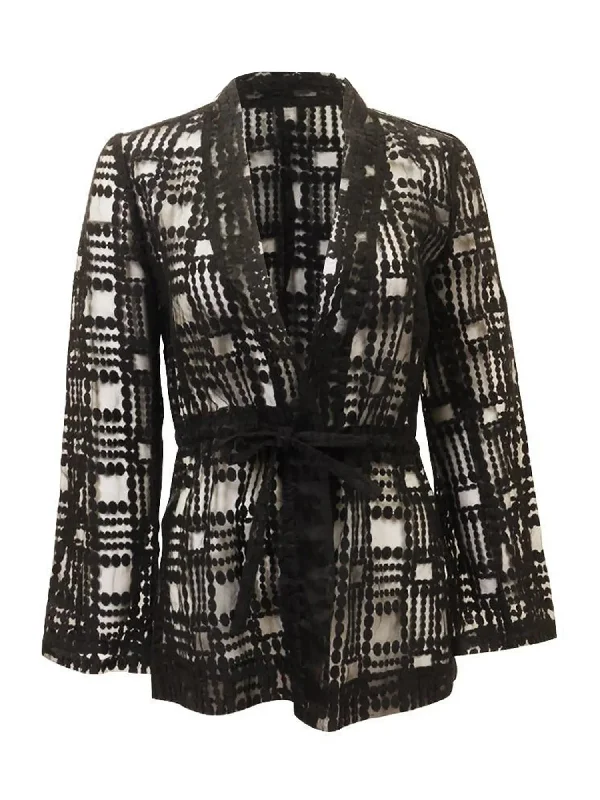 Alberto Makali Black Netted Jacket Faux Fur Jacket Real Fur Jacket Shearling Jacket