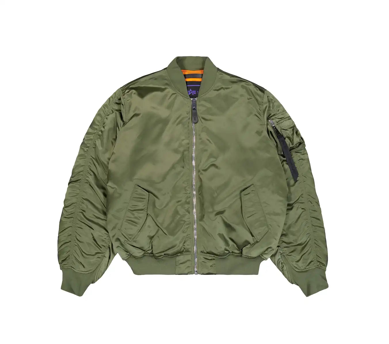 Alpha Industries UV MA-1 Bomber Jacket - Sage Green Herringbone Jacket Houndstooth Jacket Plaid Jacket