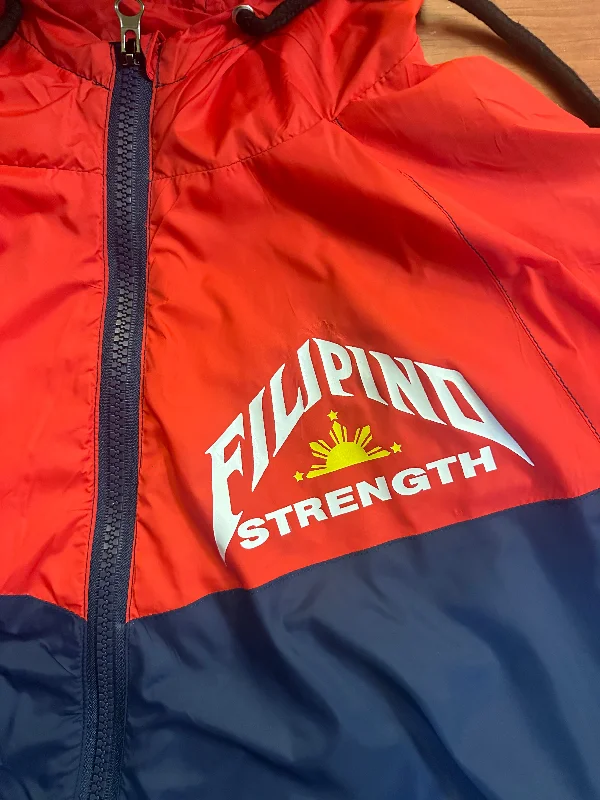 Filipino Philippines Strength Windbreaker Traditional Track Jacket Faux Fur Fabric Real Fur Fabric Shearling Fabric