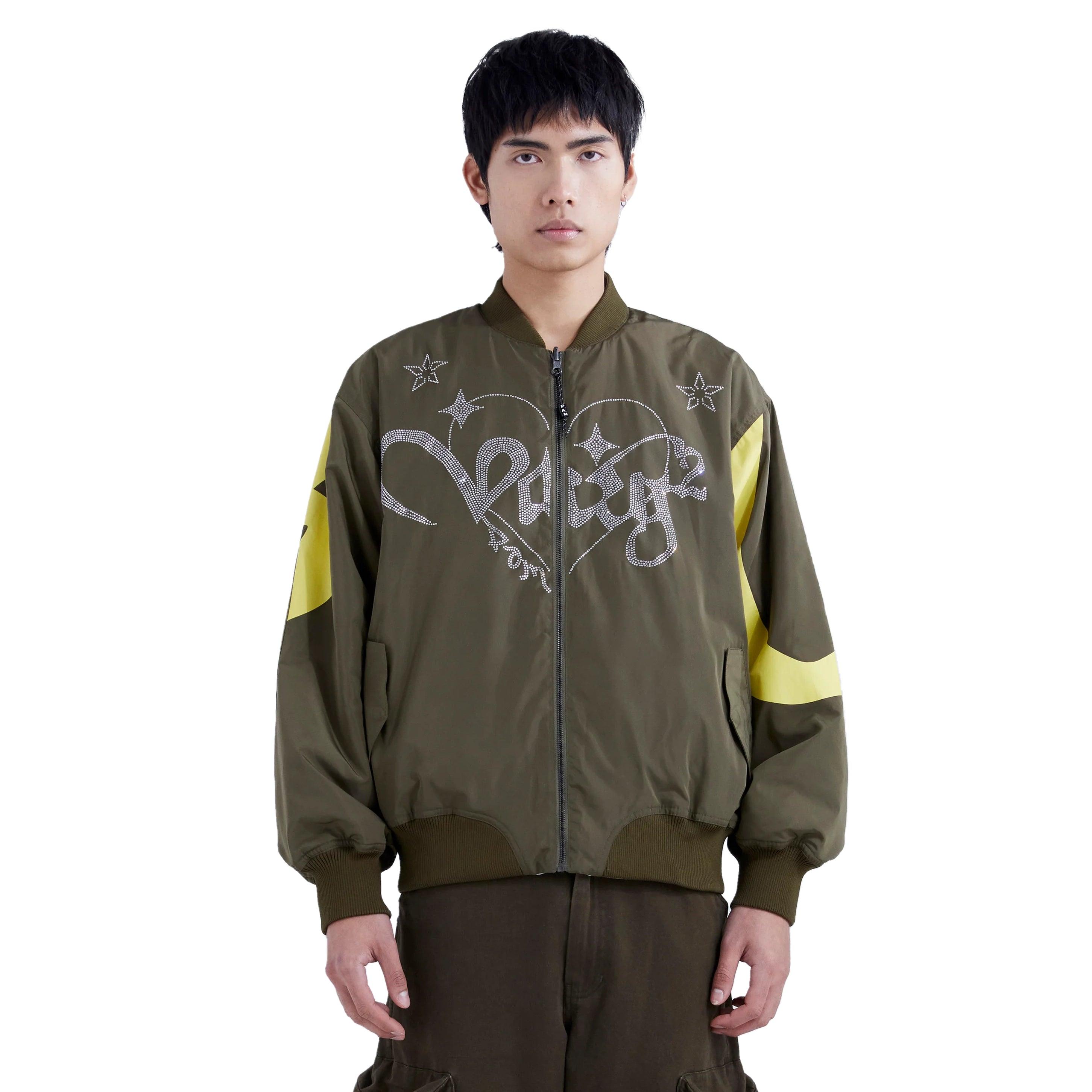 PAM / Perks and Mini VARG 2.0 Reversible Bomber Jacket - Khaki Zippered Jacket Buttoned Jacket Snapped Jacket