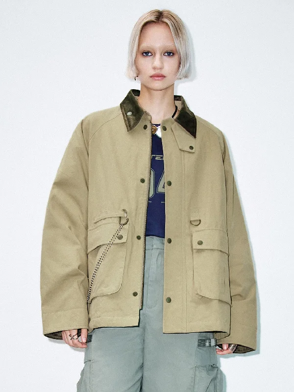 Press Button Loose Jackets Tailored Jacket Straight Jacket A-Line Jacket