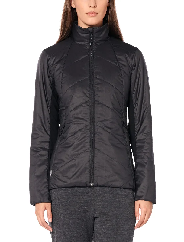 Womens Helix Jacket - Black Zippered Jacket Buttoned Jacket Snapped Jacket