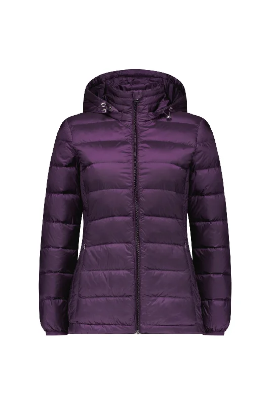 Womens Lynn Jacket - Midnight Plum Fleece Fabric Down Fabric Feather Fabric