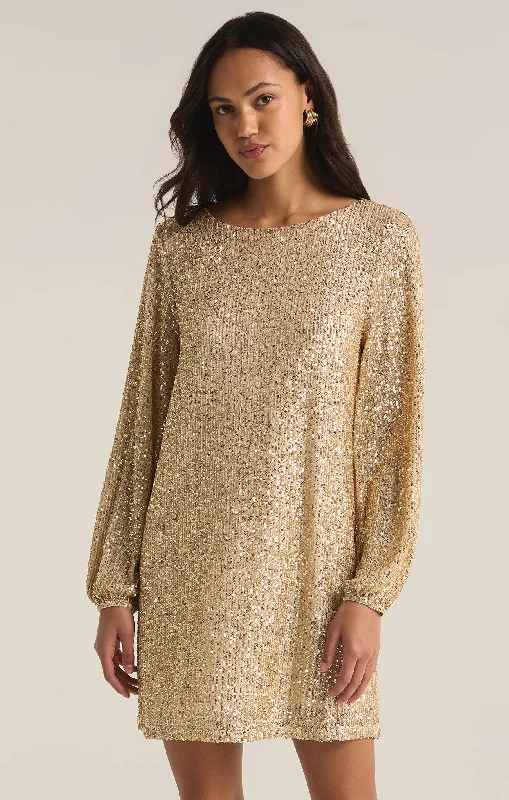 Andromeda Sequin Mini Dress Cozy Sweater Mini Dress