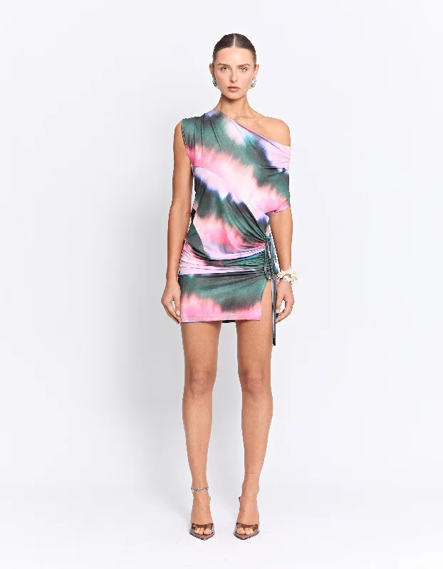 CALLOWAY REVERSIBLE MINI DRESS | PINK HAZE Trendy Floral Mini Dress