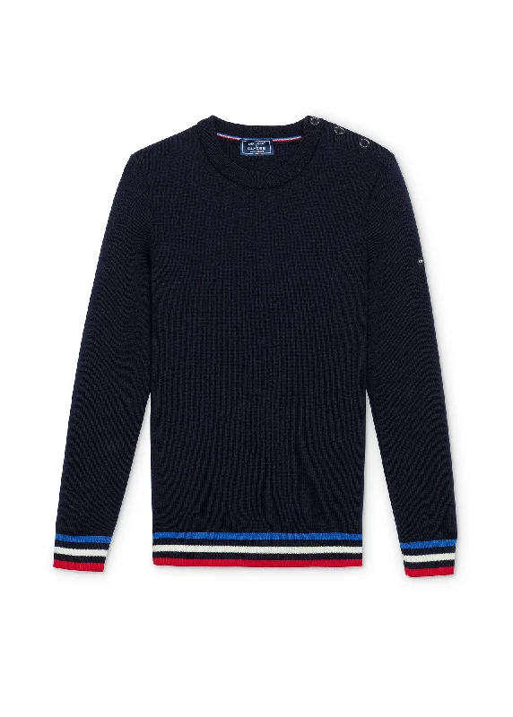 Brégançon sailor jumper - SAINT JAMES x Elysée (NAVY) Spandex Rayon Corduroy