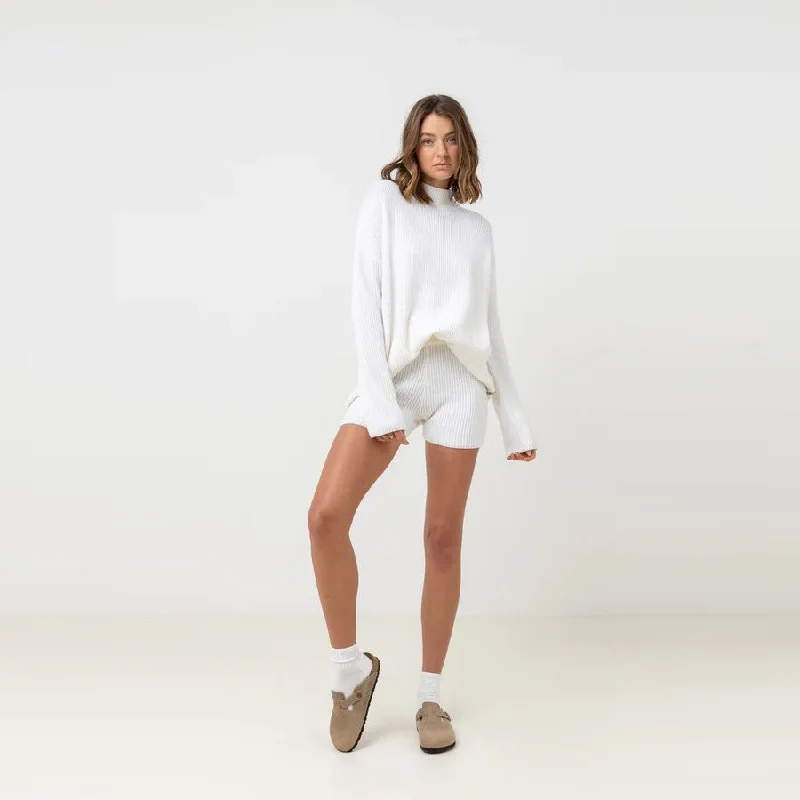 Classic Knit Jumper (Cream) Stretchy Elastic Breathable