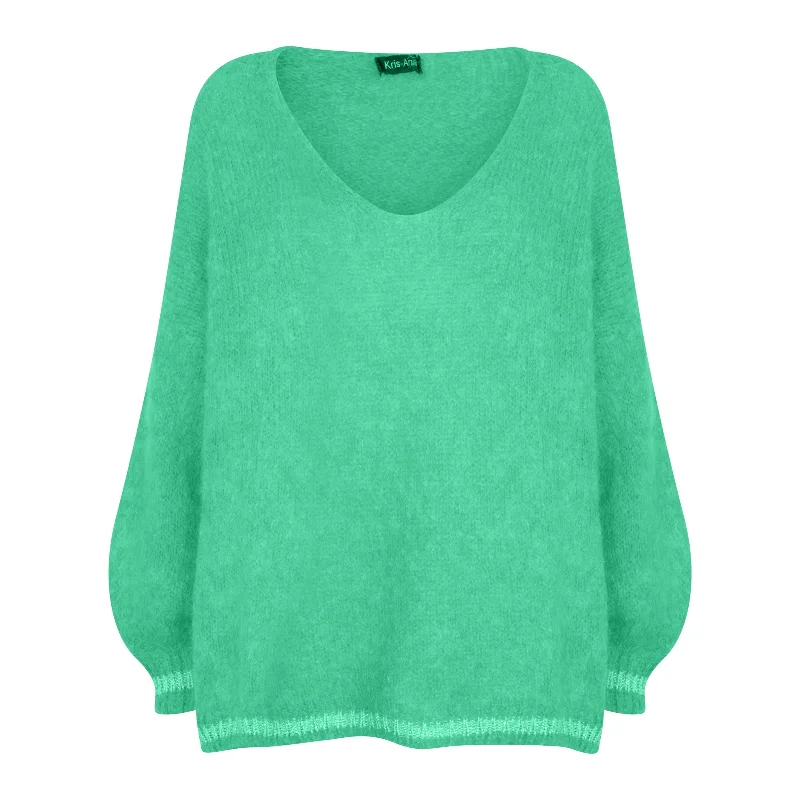 *NEW* Jumper Green Terry Blend Velvet Blend Canvas Blend