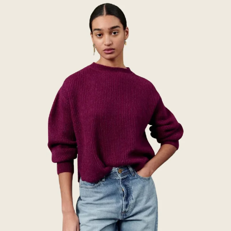 Lotta Jumper (Plum) Zippered Front Buttoned Front Snap Front