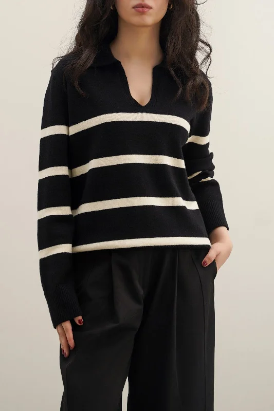 POLO STRIPED JUMPER Handmade Hand-knitted Hand-woven