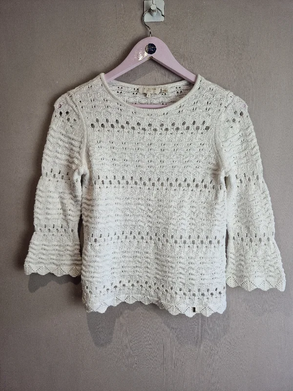 Ted Baker white jumper, Ted size 1 = 8 Wool Sweater Cotton Sweater Cashmere Sweater