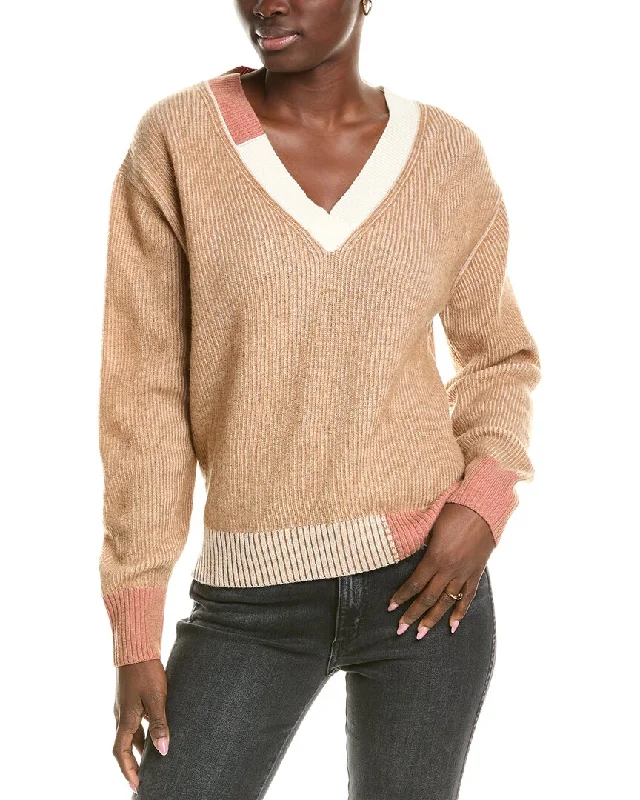 Brodie Cashmere Wool & Cashmere-Blend Plaited Color Pop Jumper Layered Multi-layer Single Layer