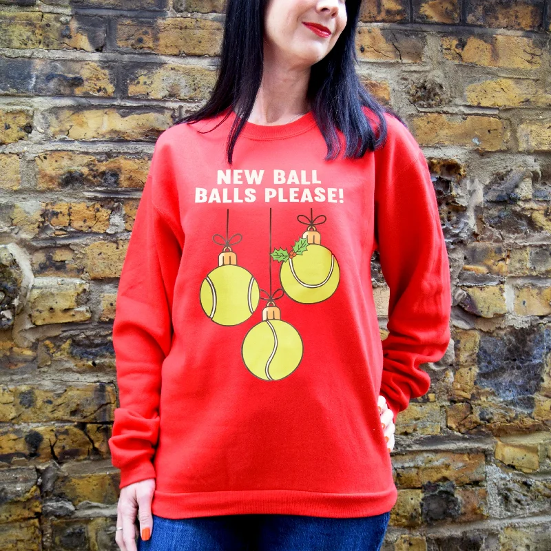 Funny Tennis Christmas Jumper Silk Blend Satin Velvet