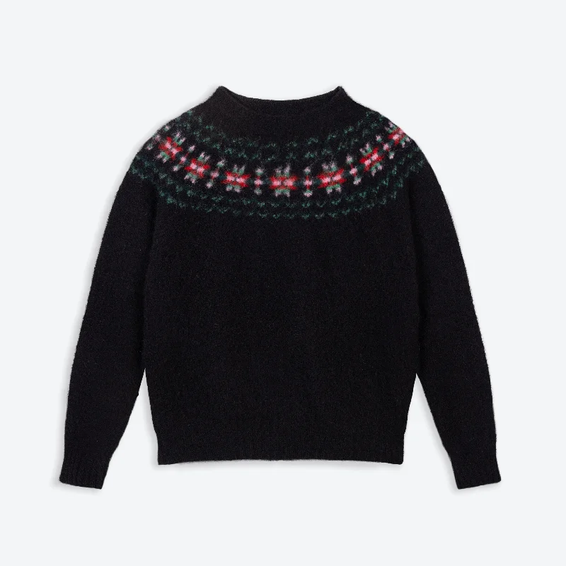 Lowie Fair Isle Yoke Jumper Thin Thick Dense