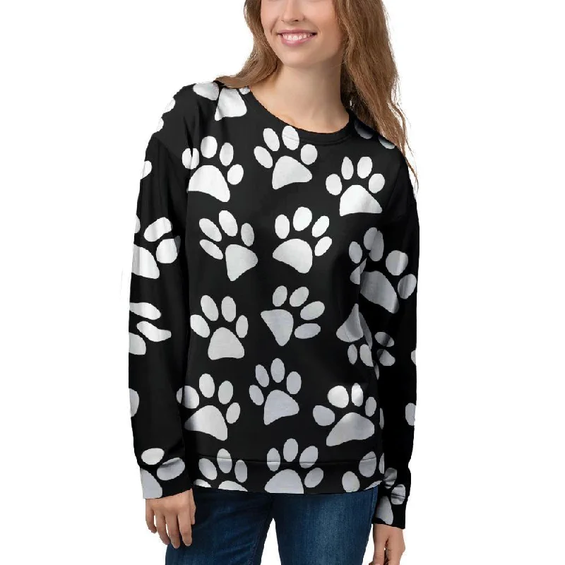 Paw Print Women's Sweatshirt Hoodie with Earth Tones Natural Calm