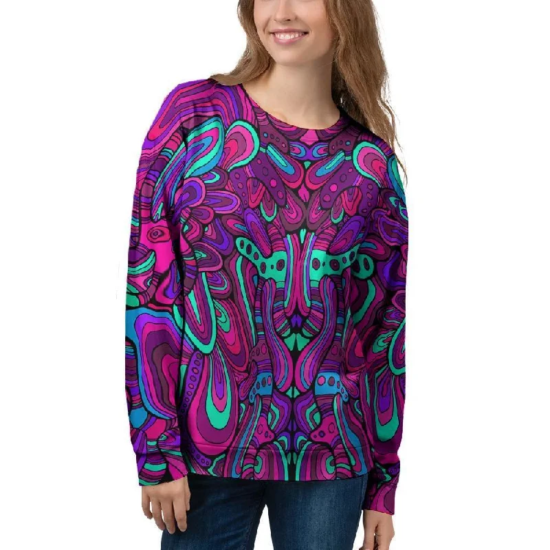 Psychedelic Trippy Doodle Women's Sweatshirt Graphic Hoodie Design Print