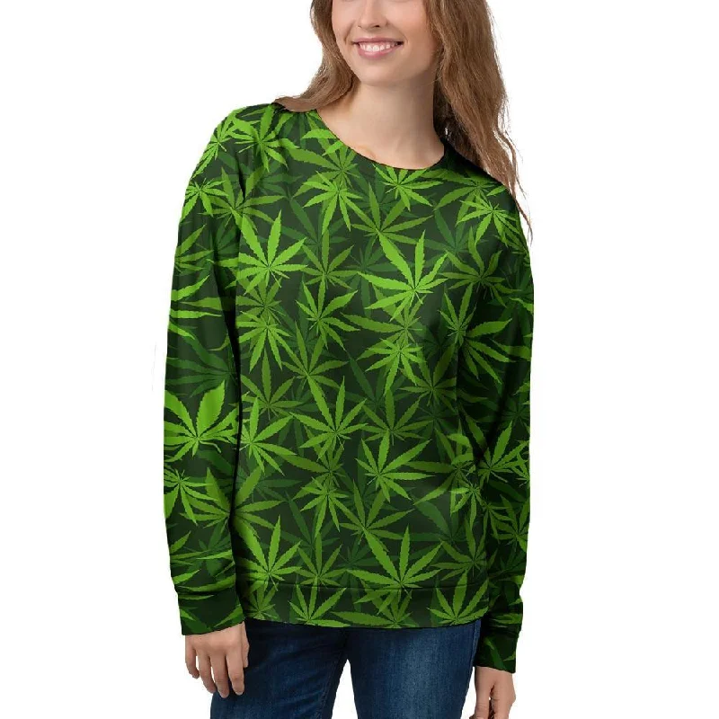 Reggae Leaf Rasta Women's Sweatshirt Hoodie with Thumb Holes Functional Cozy