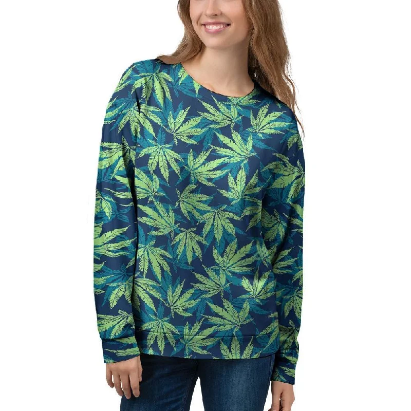 Reggae Leaf Tropical Women's Sweatshirt Hoodie with Patch Decorative Personalized