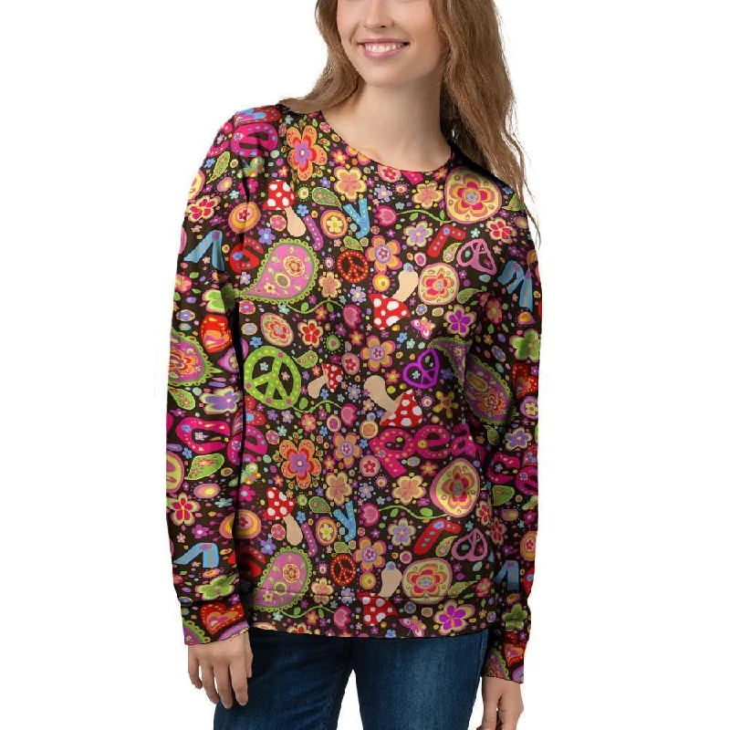 Trippy Hippie Women's Sweatshirt Hoodie with Slim Fit Tailored Modern