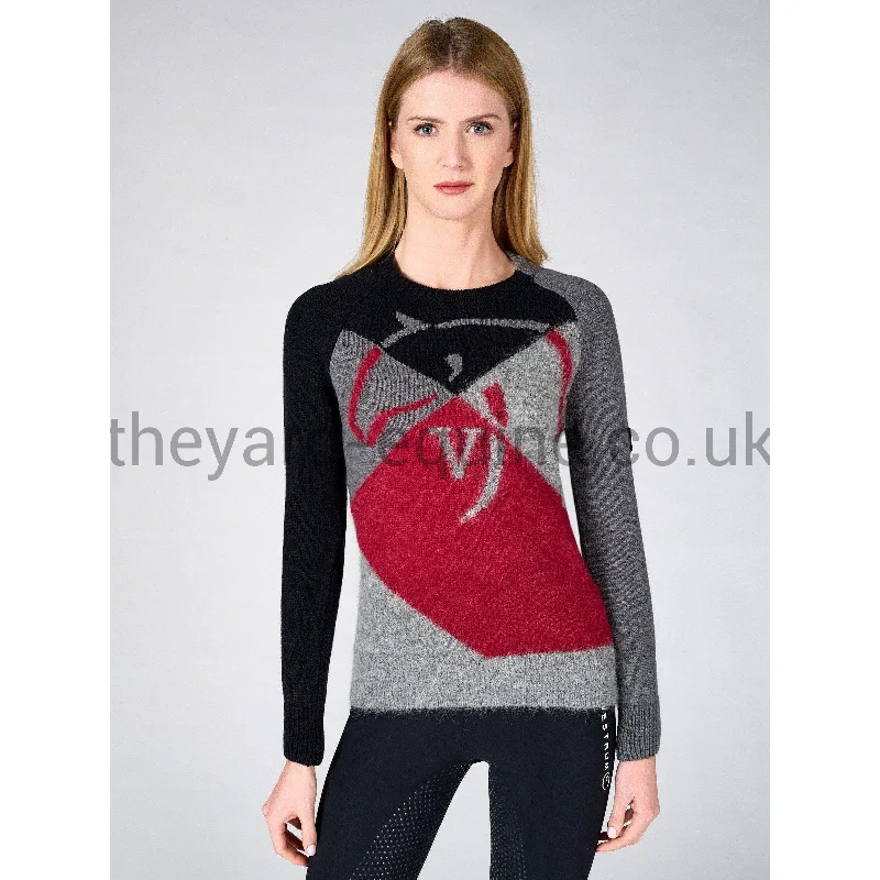 Vestrum Jumper - KNITWEAR INZELL RED AND GREY Mesh Fabric Canvas Fabric Denim Fabric