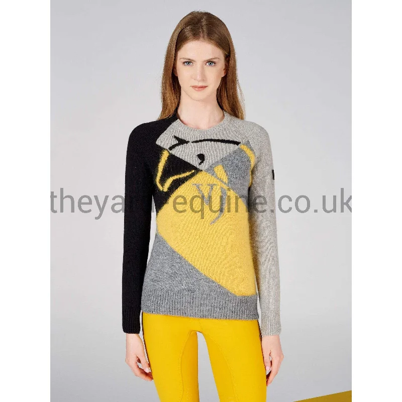 Vestrum Jumper - KNITWEAR INZELL YELLOW AND GREY Satin Blend Silk Blend Wool Blend