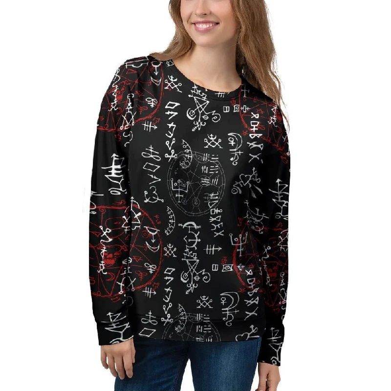 Witch Women's Sweatshirt Hoodie with Button Classic Timeless