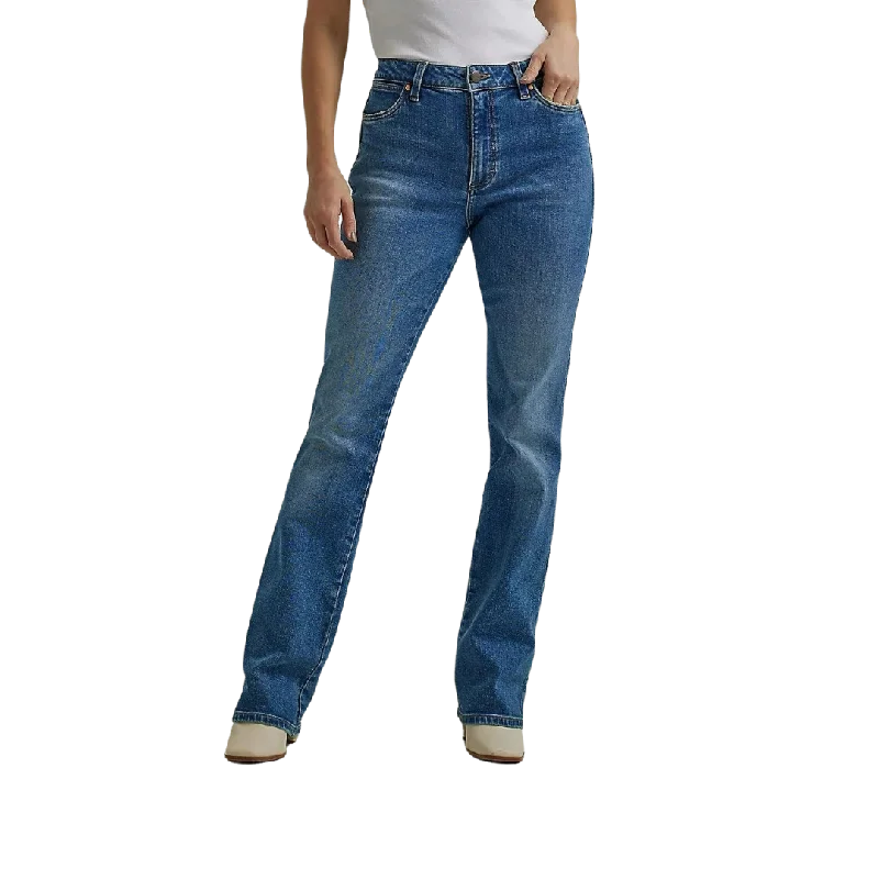 Wrangler Women's Retro Bailey Bootcut Ember Jeans Chic Double Waistband Jeans