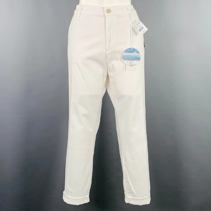 ADRIANO GOLDSCHMIED Size 32 Caden White Cotton Blend Jeans Stylish Bootcut Denim Jeans