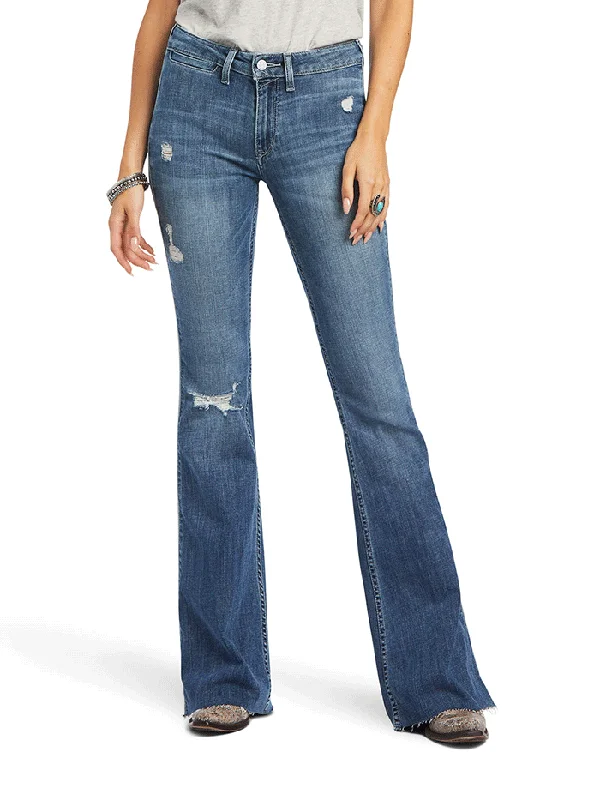 Ariat 10040804 Womens REAL High Rise Piper Flare Jean Capitola Casual Straight-Leg Jeans