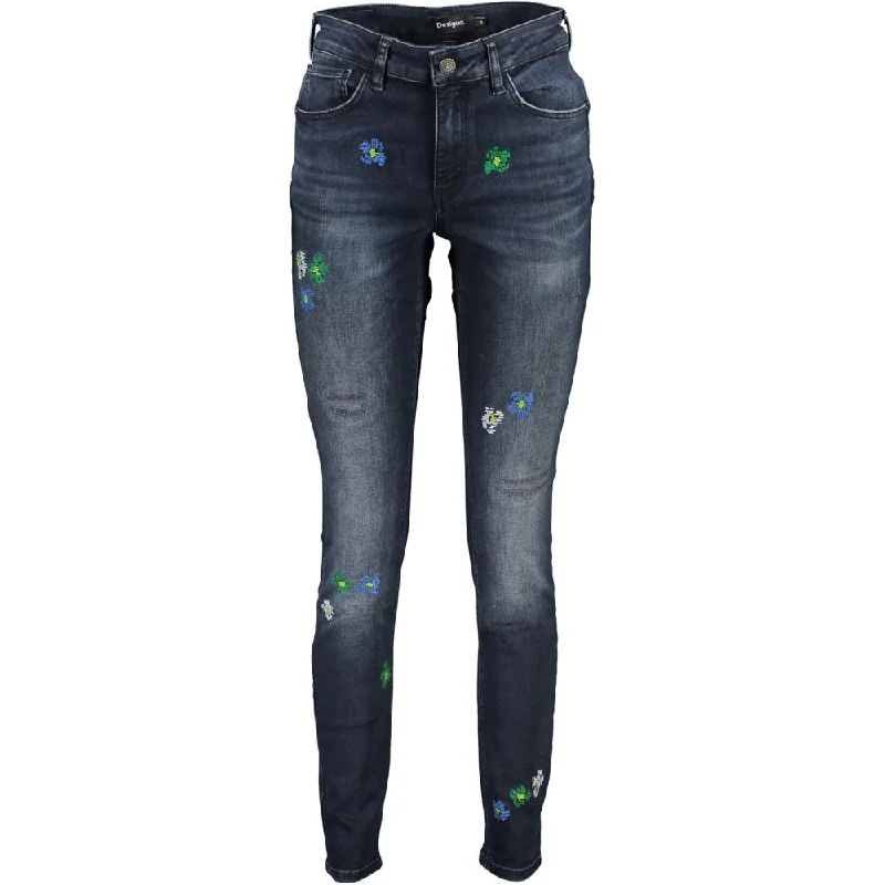 Blue Cotton Jeans & Pant Trendy Flared Leg Jeans