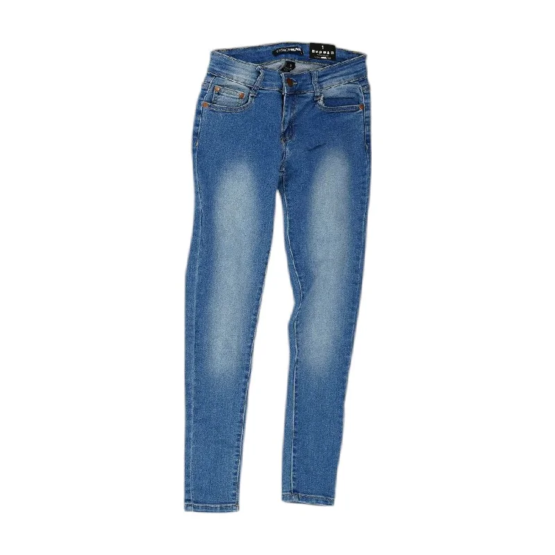 Blue Solid Jeans Comfortable Straight-Legged Denim