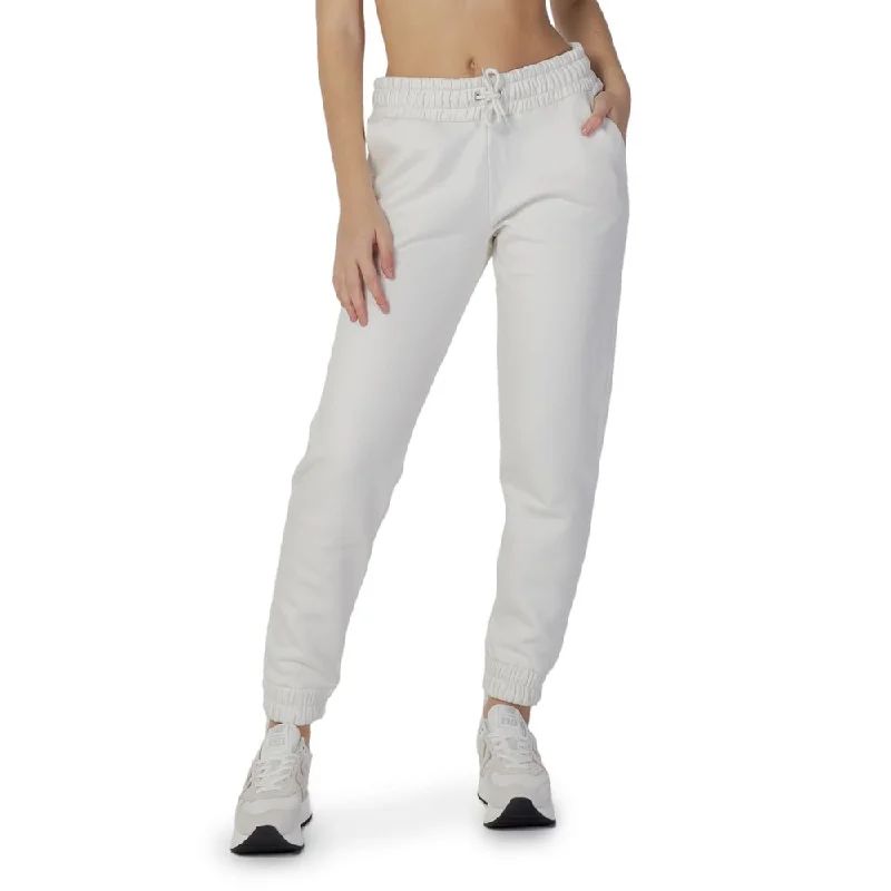 Cream Cotton Jeans & Pant Trendy Button-Up High-Waist Jeans