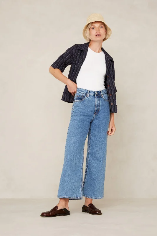 Elisabeth Cropped Jeans Clean Holo Mid Vintage Elegant Skinny Leg Jeans