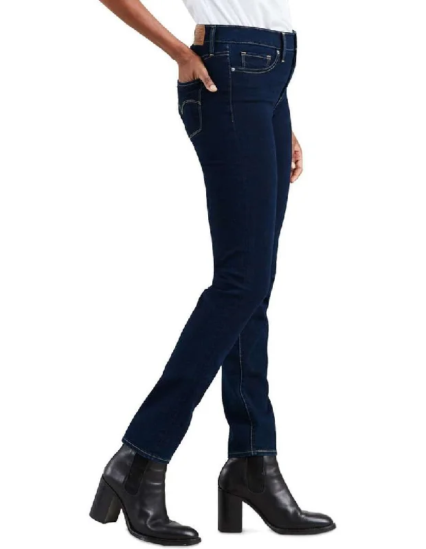 Levis 312 Ladies Shaping Slim Jeans 34 Leg Paris Streets Stylish Stone-Wash Denim Jeans