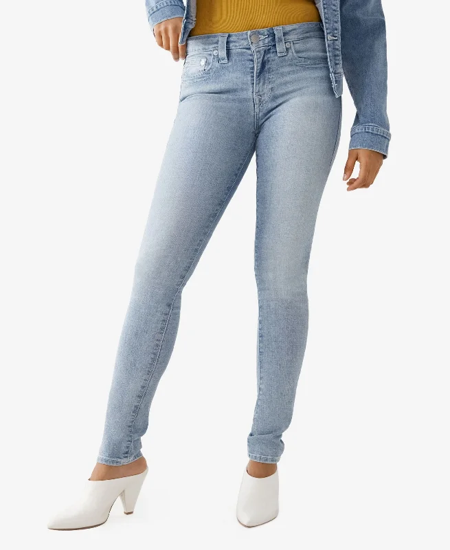 Women's Stella Mid Rise Skinny Jeans Trendy Wide-Leg High-Waist Denim